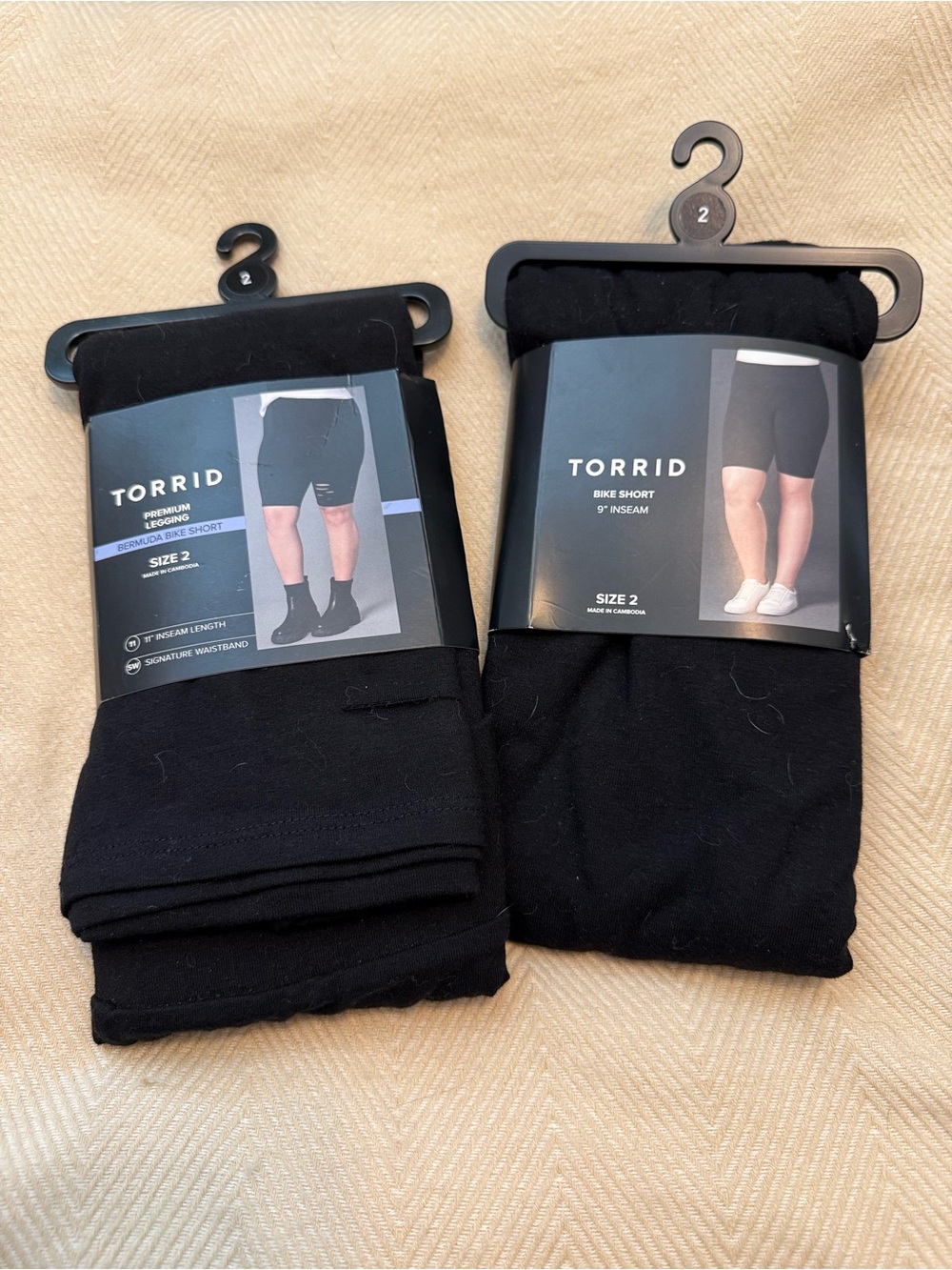 torrid Black Bike Shorts two Pair - Size 2